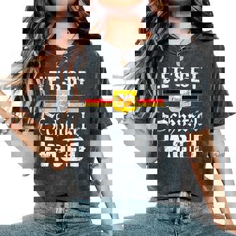 Lets Getchnitzel Faced Retro Oktoberfest Camiseta extragrande cómoda para mujer - Regaloses