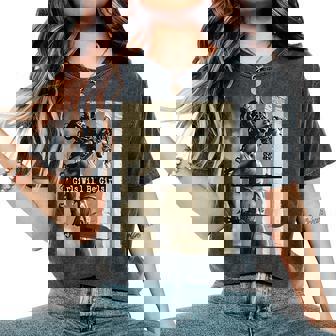 Girl Will Be Girls Medusa Feminist Feminism Women Women's Oversized Comfort T-Shirt | Seseable CA