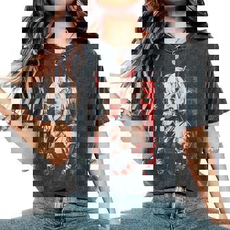 Goth Grunge Girl Waifu Demon Anime Horror Alt Aesthetic Women's Oversized Comfort T-Shirt | Seseable CA