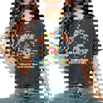 Grandma Of The Birthday Girl Melon Family Matching Women's Oversized Comfort T-Shirt - Monsterry