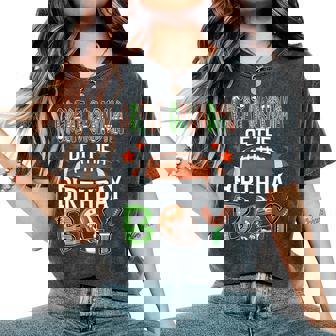 Great Grandma Of The Birthday Boy Game Day Football Women's Oversized Comfort T-Shirt | Mazezy