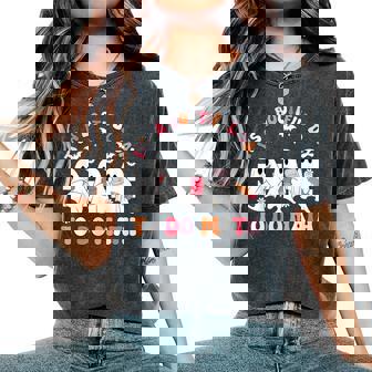 Groovy Its A Bootiful Day To Do Math Spooky Math Teacher Women's Oversized Comfort T-Shirt | Mazezy