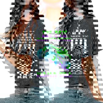 Groovy In My Monster Truck Mama Era Monster Truck Mom Women's Oversized Comfort T-Shirt - Monsterry