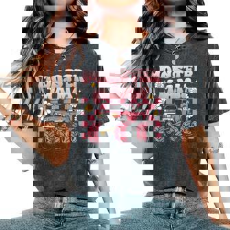 Groovy Monster Truck Mama Mom Monster Truck Are My Jam Truck Women's Oversized Comfort T-Shirt | Seseable CA