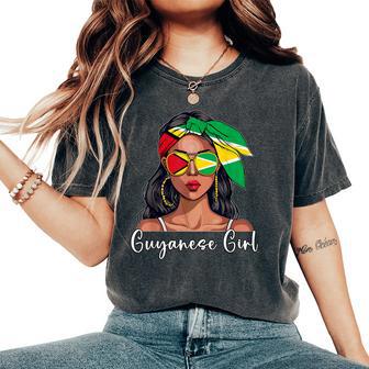 Guyanese Souvenirs Products Woman Flag Girl Guyana Women's Oversized Comfort T-Shirt - Thegiftio UK