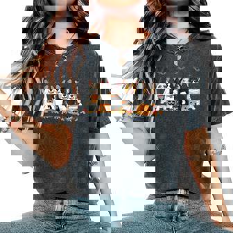 Halloween Corgi Ghost Spooky Corgi Lovers Dog Mama Papa Women's Oversized Comfort T-Shirt - Monsterry