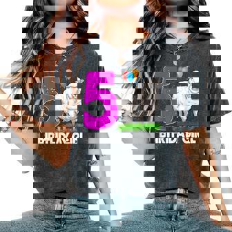 Happy Birthday Girl 5 Heep Pecora Pelliccia Uomo T-shirt comoda oversize da donna - Novitaregali