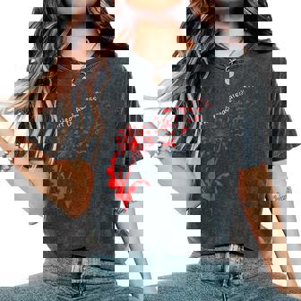 Heart Health Dandelion Heart Disease Awareness Chd Support Women's Oversized Comfort T-Shirt - Monsterry