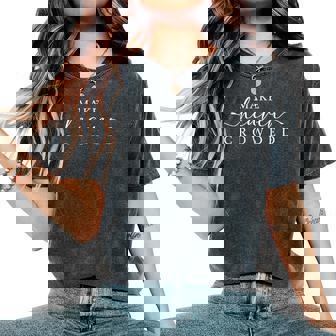 Make Heaven Crowded T Christian For Women Religious Women's Oversized Comfort T-Shirt - Monsterry