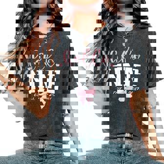 Hello Nine Est 2017 9Th Birthday Girl Turning 9 Women's Oversized Comfort T-Shirt - Monsterry