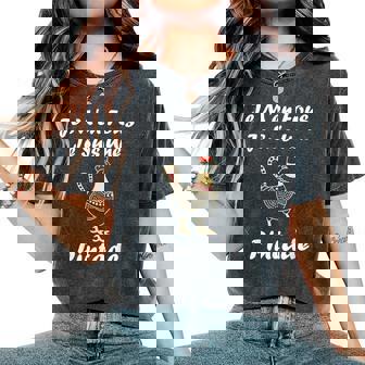 Humour Guinea Fowl Birds Je M'en Fous Jeuis Une Guinea Fowl T-shirt oversize confortable pour femme - Cadeauxyz