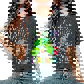 We Are Hungry For Learning Teacher First Day Back To School Women's Oversized Comfort T-Shirt - Thegiftio