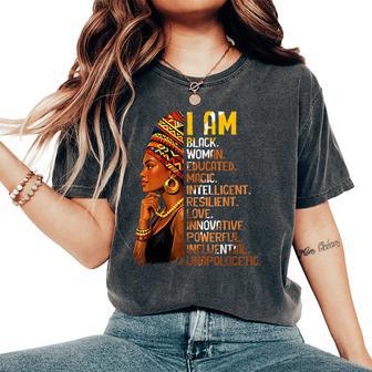 I-Am Black Woman Educated Magic Intelligent Black History Women's Oversized Comfort T-Shirt - Thegiftio UK
