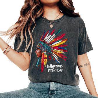 Indigenous Peoples’ Day Feather Hat & Native Women's Oversized Comfort T-Shirt - Thegiftio UK