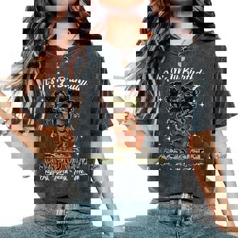 It's My Birthday Scorpio Queen Camo Bow Afro Black Girl Women's Oversized Comfort T-Shirt - Thegiftio