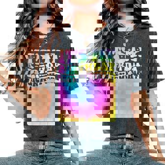 It's My Birthday Sign My Tie Dye Groovy Girls Party Women's Oversized Comfort T-Shirt | Seseable CA