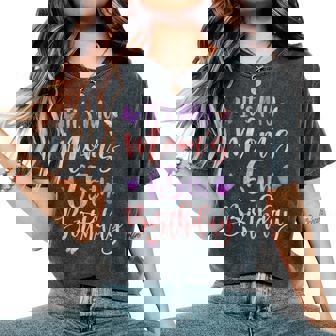 It's My Mom's 65Th Birthday Butterfly Happy 65 Years Old Women's Oversized Comfort T-Shirt | Seseable UK