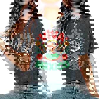 Iva Mexico Jour De L'indépendance Mexicaine T-shirt oversize confortable pour femme - Cadeauxyz