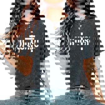 Jiu Jitsu Christian Cross Boys Women's Oversized Comfort T-Shirt | Seseable FR