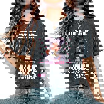 Just A Girl Who Loves Anime And Ramen African American Women's Oversized Comfort T-Shirt - Thegiftio