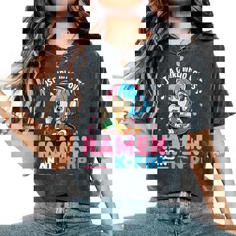 Just A Girl Who Loves Anime Ramen And K-Pop Women's Oversized Comfort T-Shirt | Seseable FR