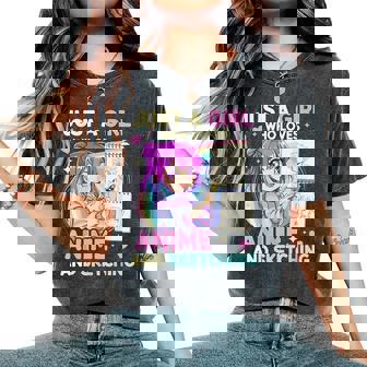 Just A Girl Who Loves Anime And Sketching Women's Oversized Comfort T-Shirt - Monsterry