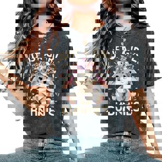 Just A Girl Who Loves Bunnies Women's Oversized Comfort T-Shirt - Seseable