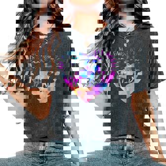 Just A Girl Who Loves Horses Girls Horse Horseback Riding Women's Oversized Comfort T-Shirt | Mazezy