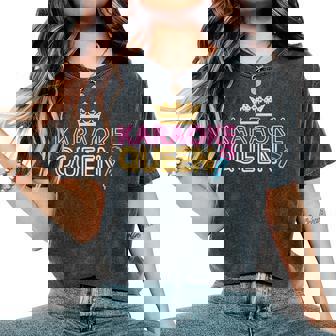 Karaoke Singer 80S Retro Vintage Karaoke Queen Women's Oversized Comfort T-Shirt - Thegiftio