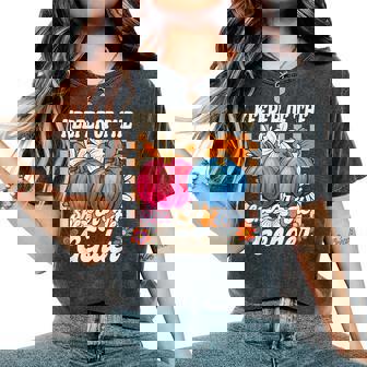 Keeper Of The Gender Fall Vibes Autumn Baby Shower Pumpkin Women's Oversized Comfort T-Shirt | Seseable UK