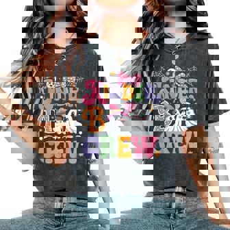 Kinder Boo Crew Kindergarten Teacher Student Halloween Women's Oversized Comfort T-Shirt | Seseable FR