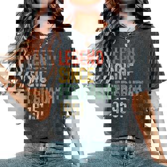 Legend February 1951 75Th Birthday 75 Year Old Women's Oversized Comfort T-Shirt | Seseable FR