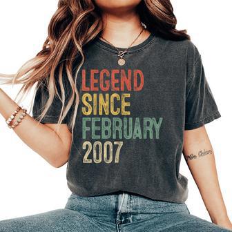 Legend February 2007 19Th Birthday Boy Girl 19 Year Old Women's Oversized Comfort T-Shirt | Mazezy