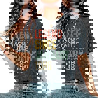 Legend January 1986 40Th Birthday 40 Year Old Women's Oversized Comfort T-Shirt | Seseable CA