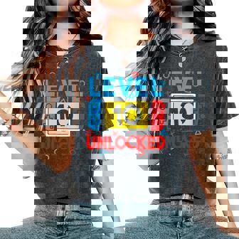 Level 10 Unlocked Gamer 10Th Birthday Video Game Boys Girls Women's Oversized Comfort T-Shirt - Thegiftio