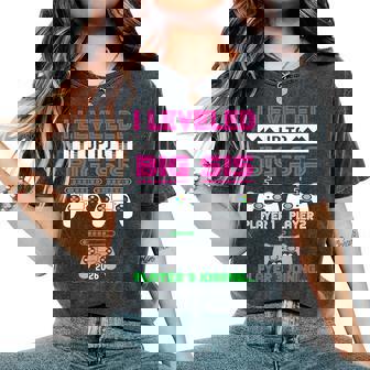 Leveled Up To Big Sister Again 2026 Promoted To Big Sister Women's Oversized Comfort T-Shirt | Seseable UK