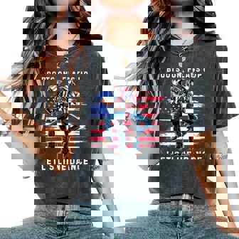 LIne Dance Cowgirl Cowboy Patriotic 4th Of July USA Flag Men Women's Oversized Comfort Colors T-Shirt | Mazezy