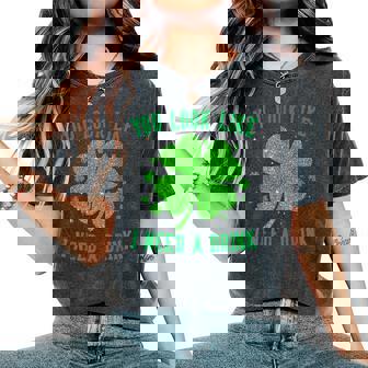 You Look Like I Need A Drink Drinking Patrick Day Women's Oversized Comfort T-Shirt | Seseable UK