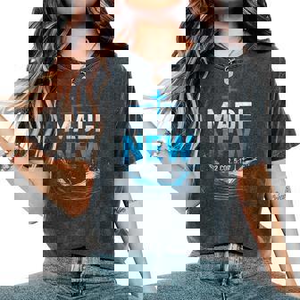 Made Water Baptism Bible Verse Christian Baptized Women's Oversized Comfort T-Shirt - Thegiftio