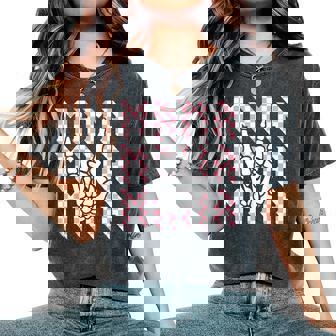 Mama Of The Bad Two The Bone Checkered Mama 2Nd Birthday Women's Oversized Comfort T-Shirt - Monsterry