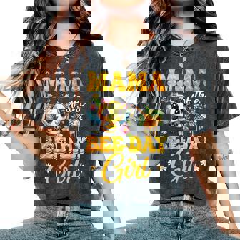 Mama Of The Birthday Girl Bee Family Birthday Party Women's Oversized Comfort T-Shirt - Monsterry