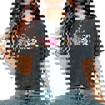 Mama Farm Animal Birthday 1St Family Matching Party Mom Women's Oversized Comfort T-Shirt | Seseable UK