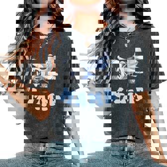 Mama Of The Frist Birthday Boy Airplane Family Matching Women's Oversized Comfort T-Shirt | Seseable UK