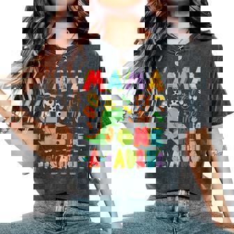 Mama Of The One-A-Saurus 1St Birthday Boy Dinosaur Women's Oversized Comfort T-Shirt | Seseable UK