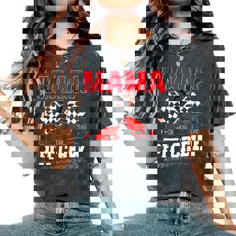 Mama Pit Crew Racing Family Race Car Birthday Boy Women's Oversized Comfort T-Shirt | Seseable UK