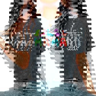 Mamasaurus T Rex Dinosaur Mama Saurus Mother's Day Mommy Women's Oversized Comfort T-Shirt - Monsterry