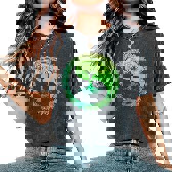 Mandala Psychédélique Arbre Deie Géométrieacrée Yin Yang T-shirt oversize confortable pour femme - Cadeauxyz