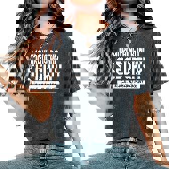 Marching Band Security Aka Band Parent Band Mom Dad Women's Oversized Comfort T-Shirt - Thegiftio