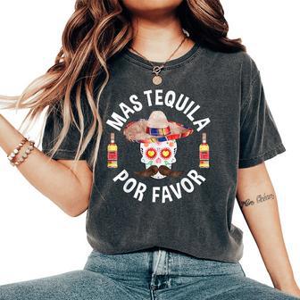 Mas Tequila Por Favor Camisa Hombre Cinco De Mayo Camiseta extragrande cómoda para mujer - Regaloses