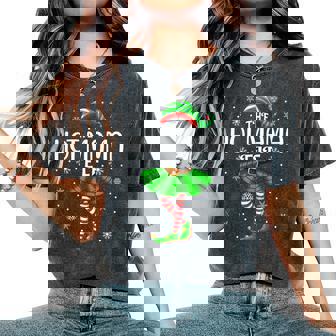 Matching Family Xmas Girls Mom Hot Mama Elf Christmas Women's Oversized Comfort T-Shirt | Seseable FR